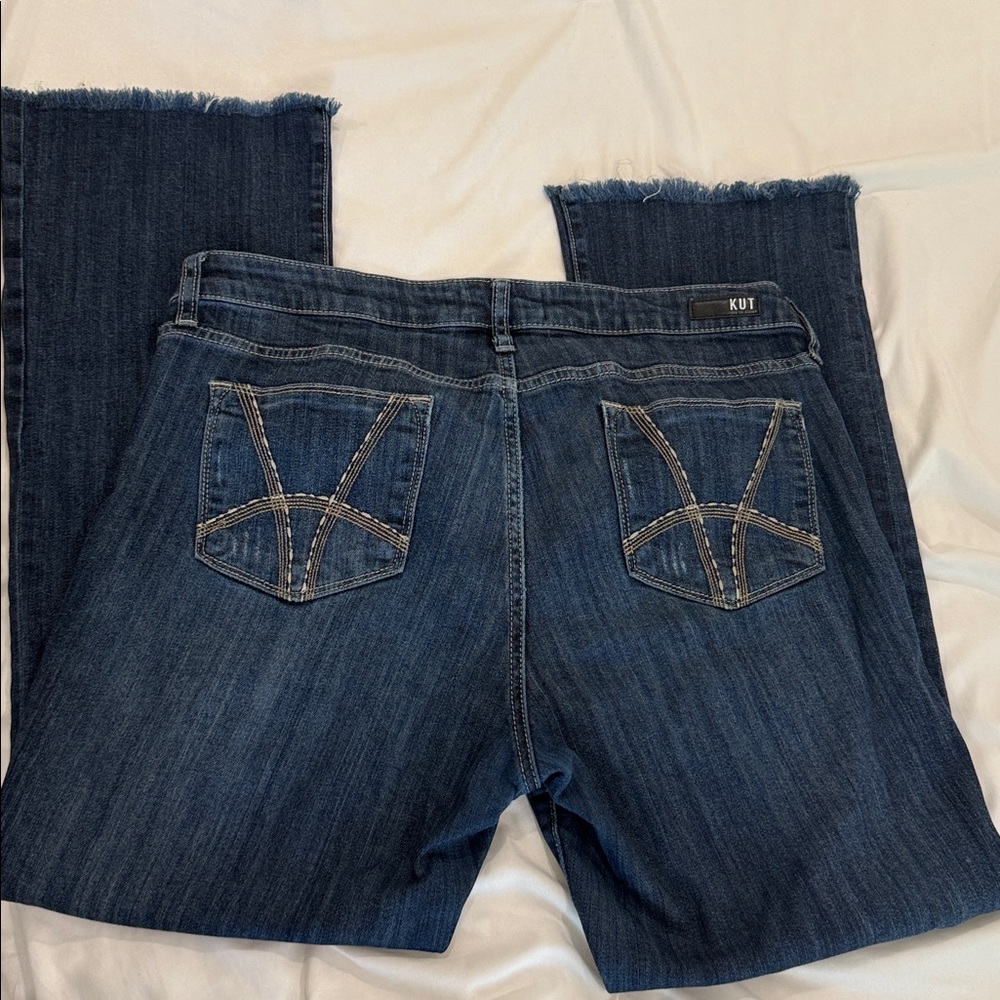 Kut from the Kloth Women's Dark Blue Boot Cut Jeans